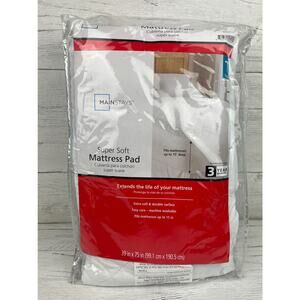 SALE Mainstays 15 inch Super Soft Twin Mattress Pad White Twin Size Bedding